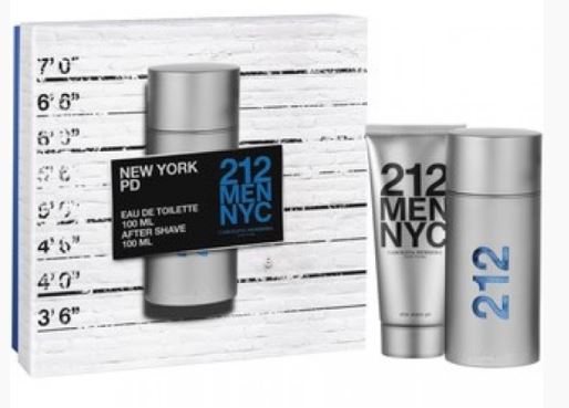 Estuche Carolina Herrera 212 Hombre 2 PZS 100ML EDT + After Shave